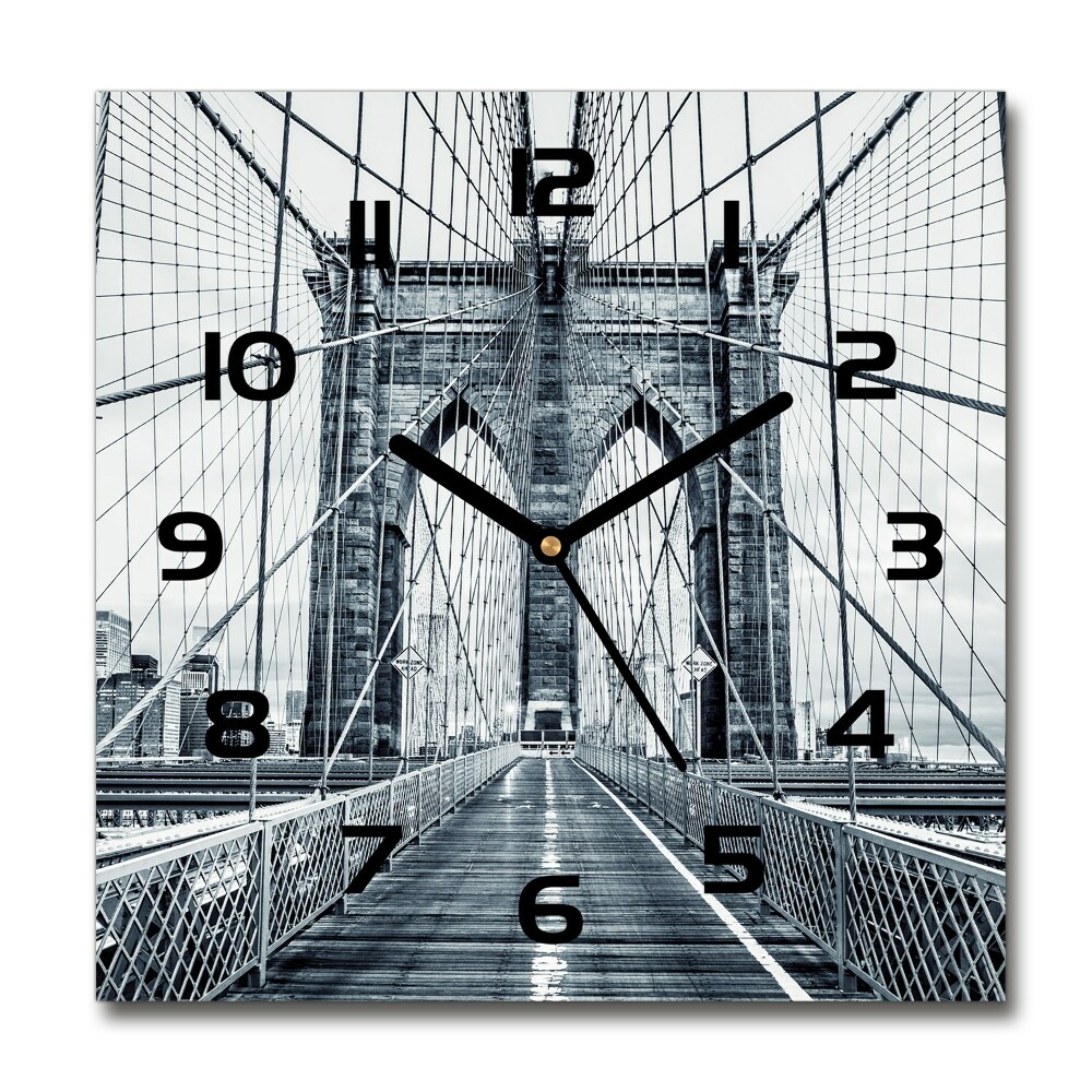 Square wall clock Brooklyn bridge