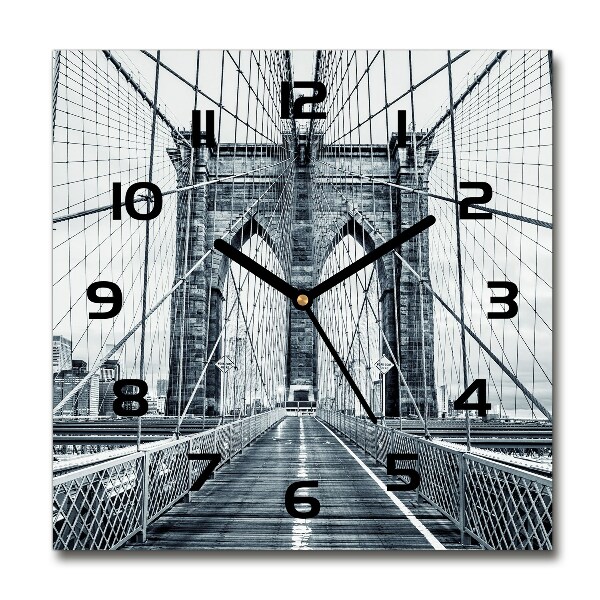 Square wall clock Brooklyn bridge