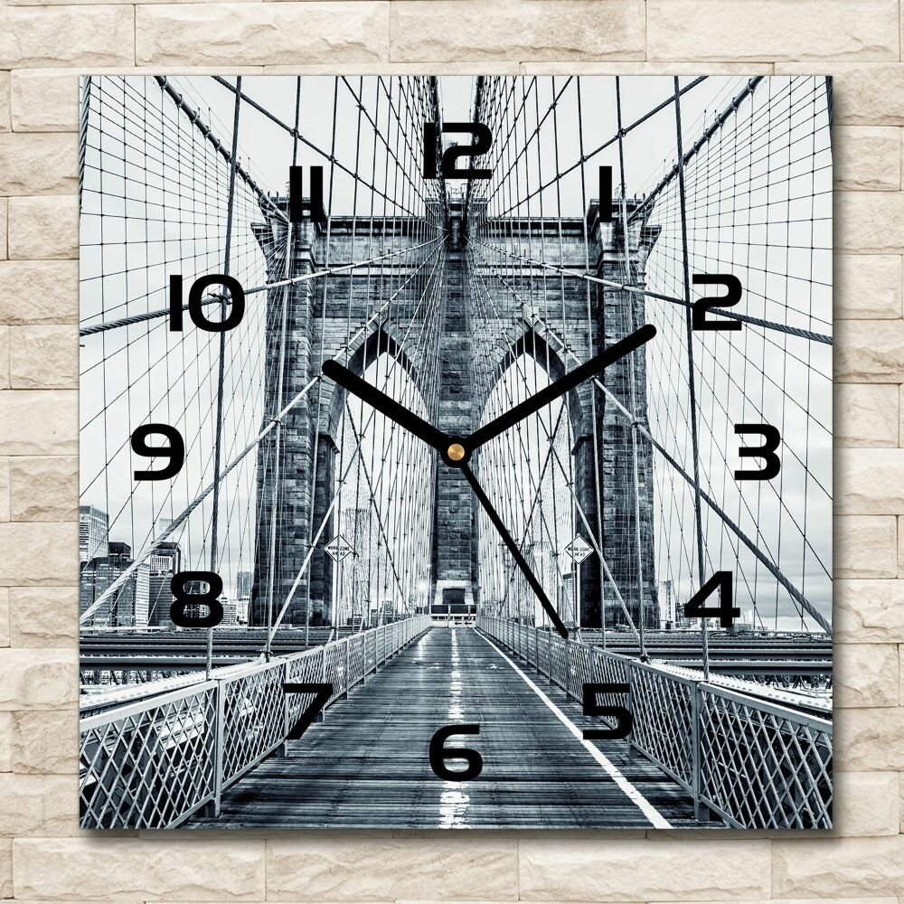 Square wall clock Brooklyn bridge