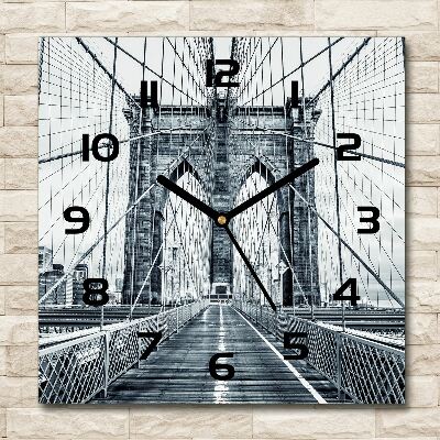 Square wall clock Brooklyn bridge