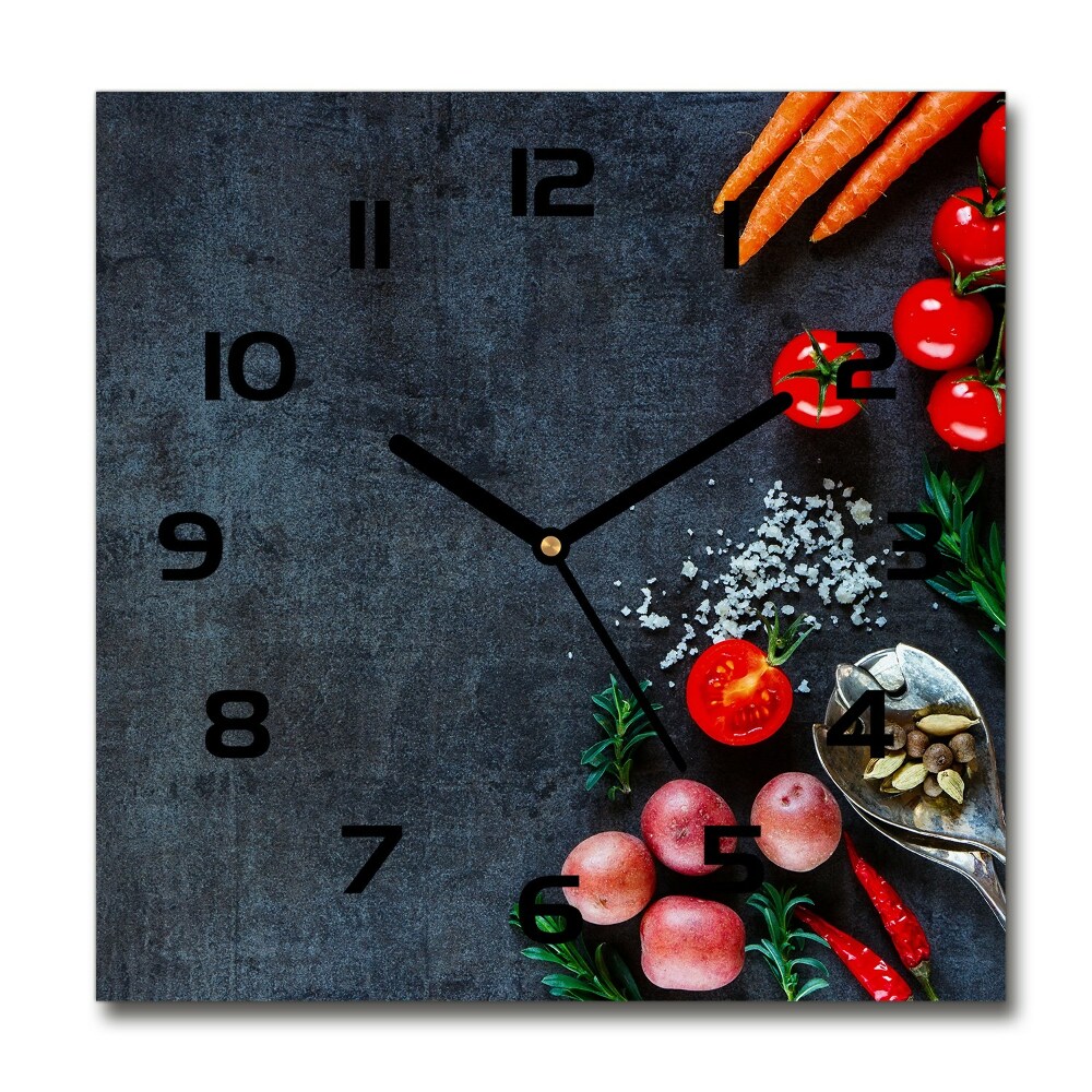 Square glass wall clock Ingredients