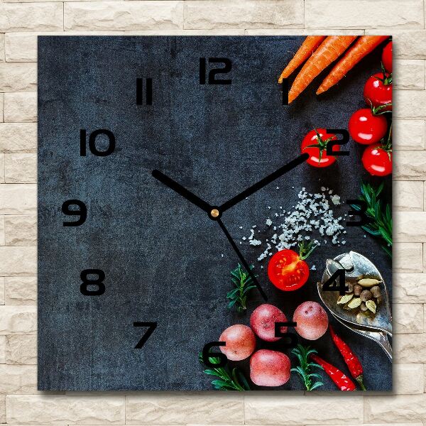 Square glass wall clock Ingredients