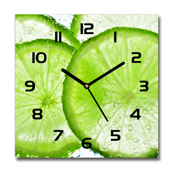 Square wall clock Lime underwater