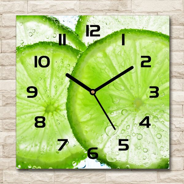 Square wall clock Lime underwater