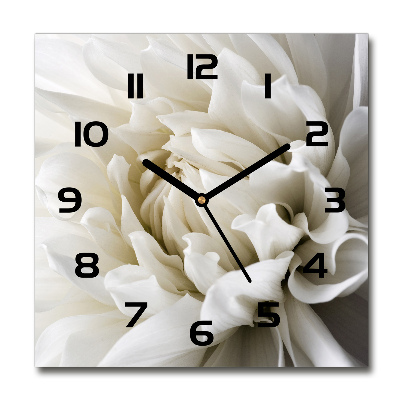 Square glass wall clock White Dalia