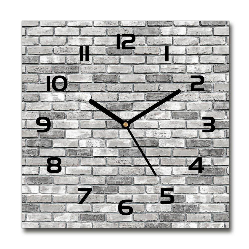 Square wall clock Brick wall