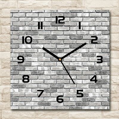 Square wall clock Brick wall