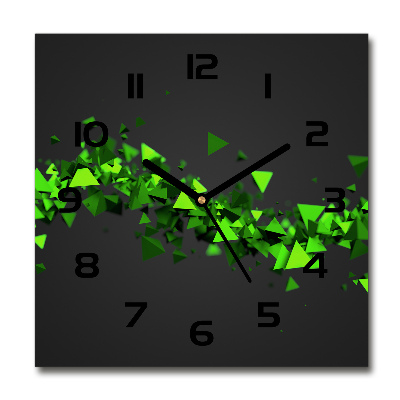 Square wall clock Geometric wave