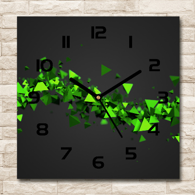 Square wall clock Geometric wave