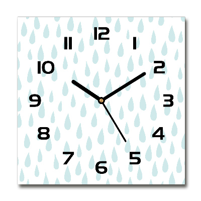 Square wall clock Droplets