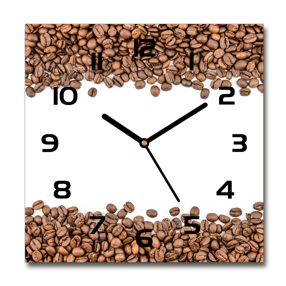 Square wall clock Coffee beans