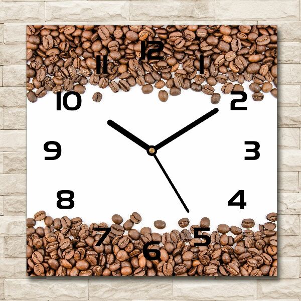 Square wall clock Coffee beans