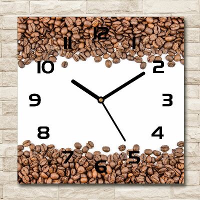 Square wall clock Coffee beans