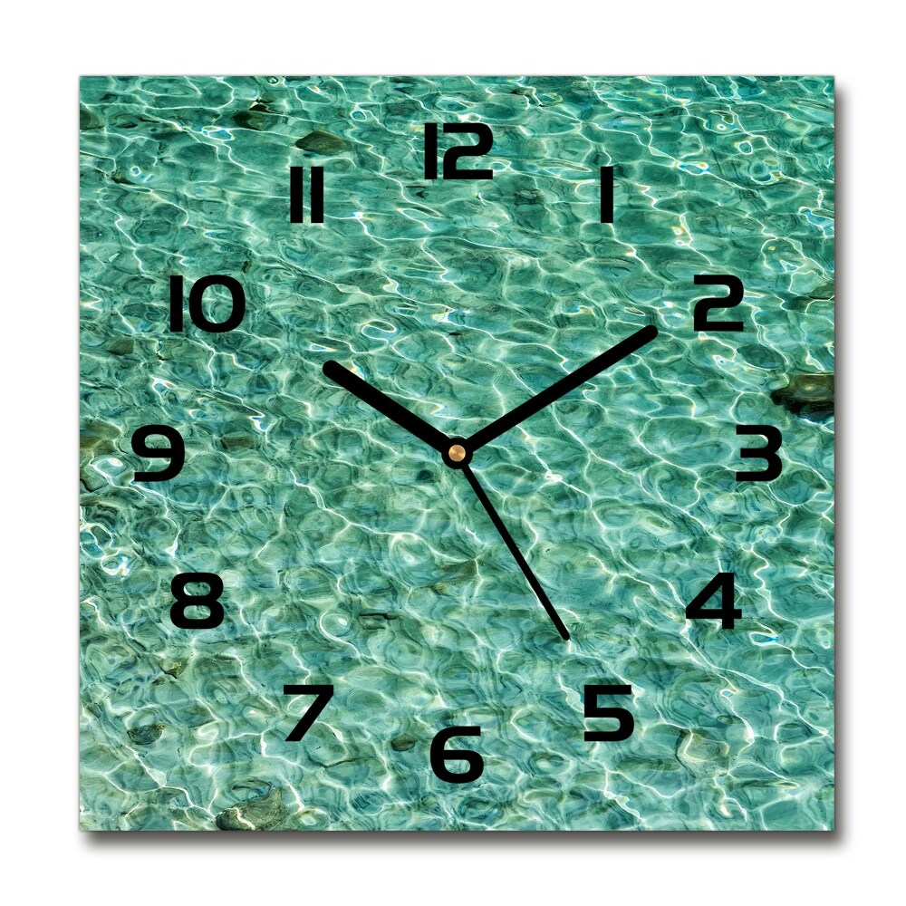 Square wall clock Transparent water