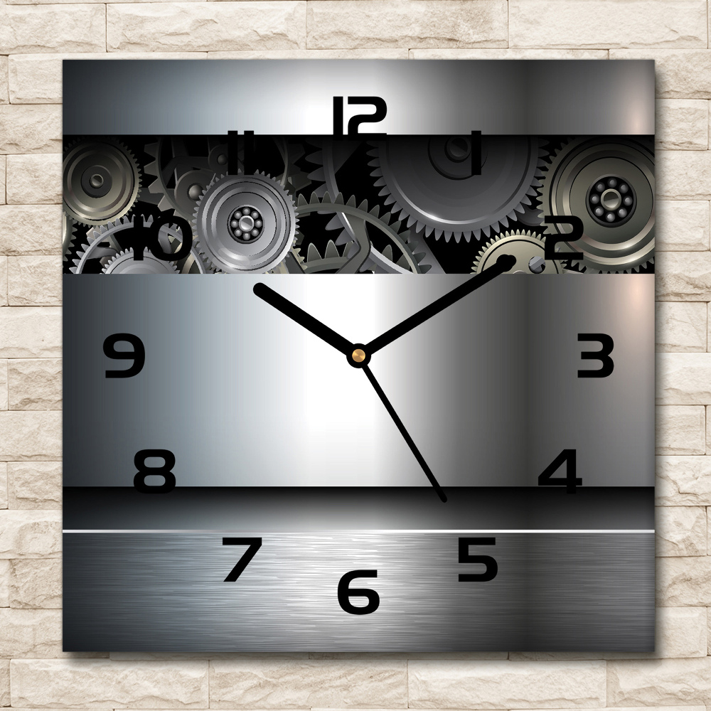 Square wall clock Gears abstraction