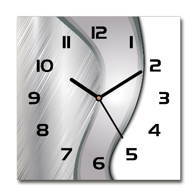 Square wall clock Metal abstraction