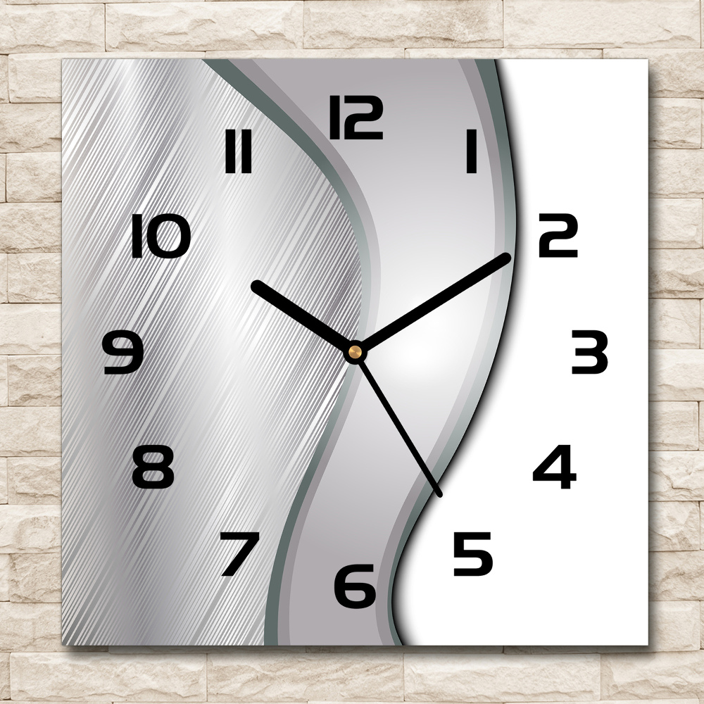 Square wall clock Metal abstraction