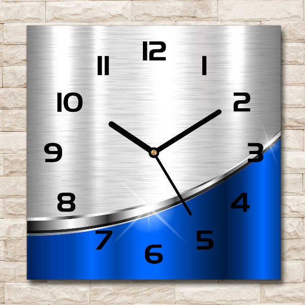 Square wall clock Metal abstraction