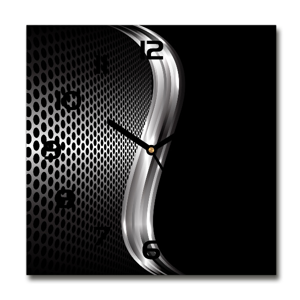 Square wall clock Metal abstraction