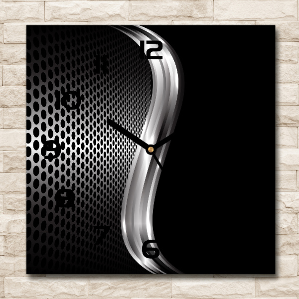 Square wall clock Metal abstraction