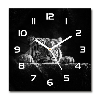 Square wall clock Tiger