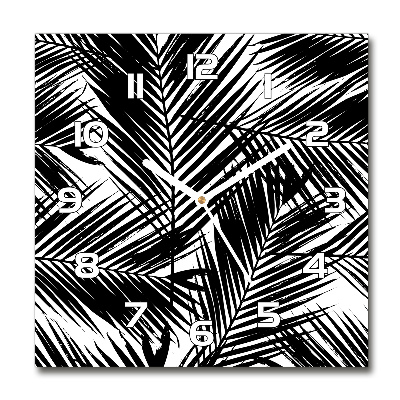 Square wall clock Palm leaves