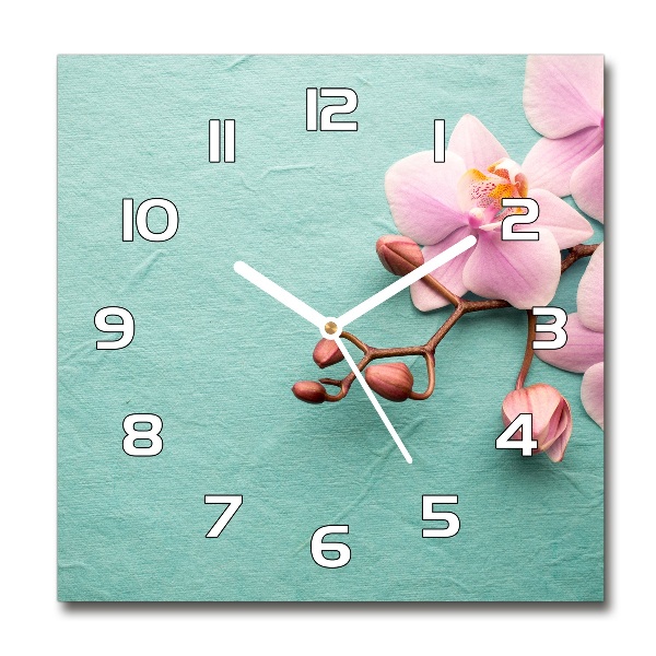 Square kitchen clock Orchid