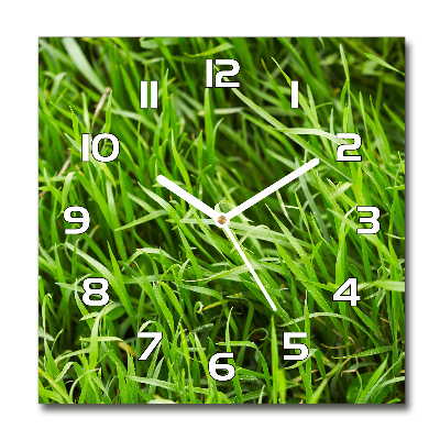 Square kitchen clock Grass