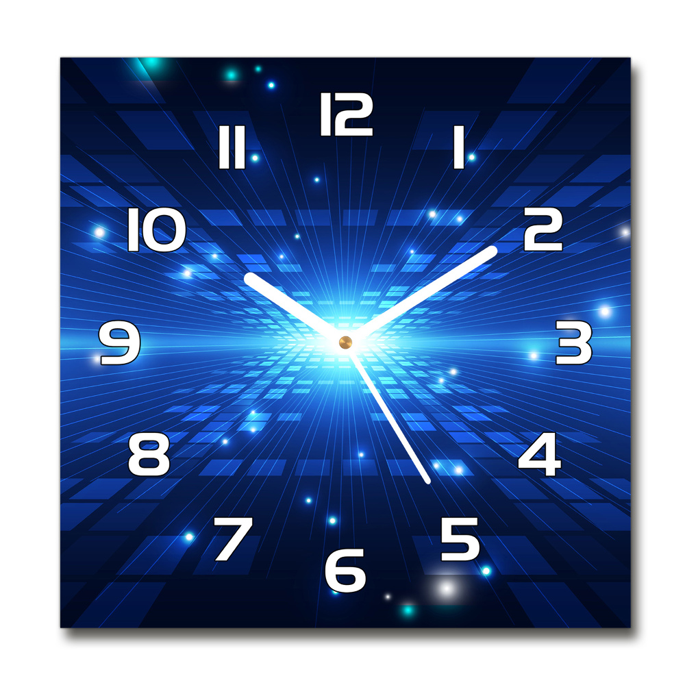 Square wall clock Three -dimensional background