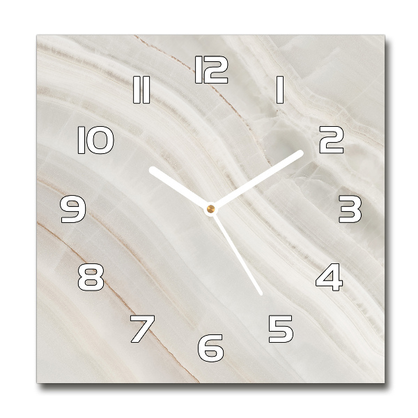 Square wall clock Marble texture