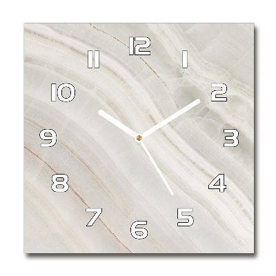 Square wall clock Marble texture