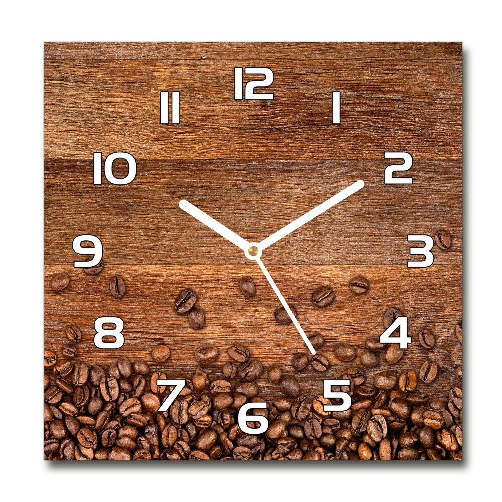 Square kitchen clock Coffee beans