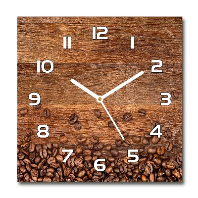 Square kitchen clock Coffee beans