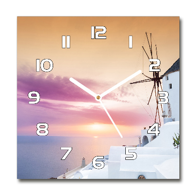 Square wall clock Santorini Greece