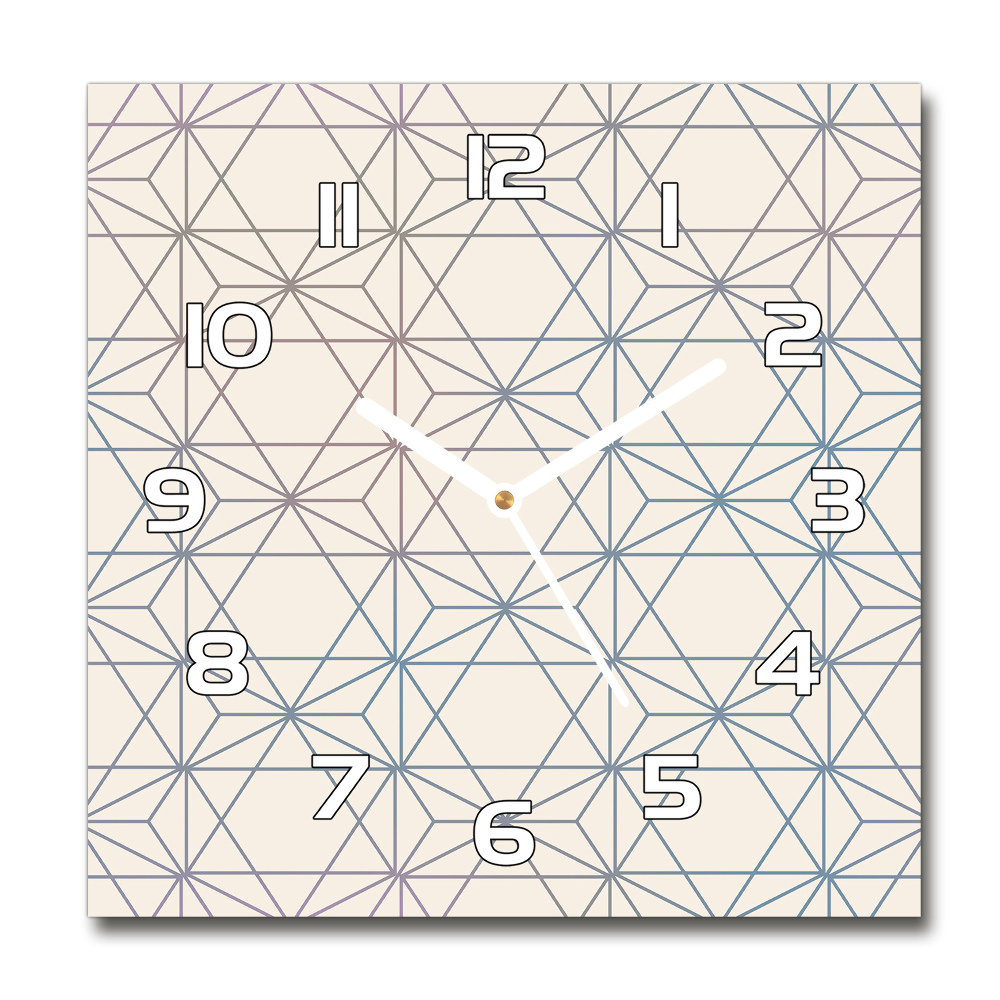 Square wall clock Geometric background