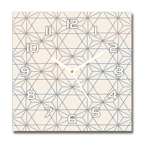 Square wall clock Geometric background