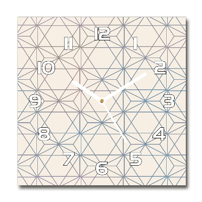 Square wall clock Geometric background