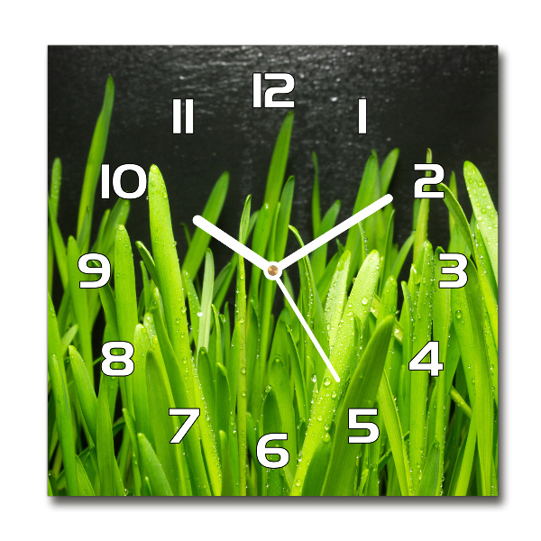 Square wall clock Grass