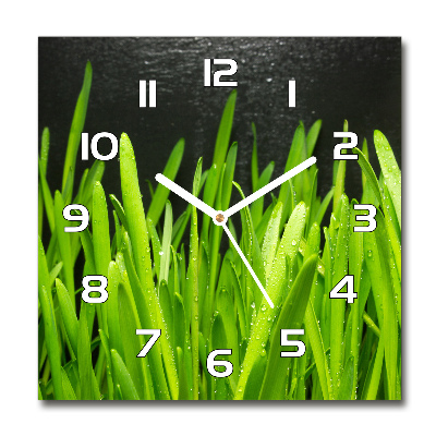 Square wall clock Grass