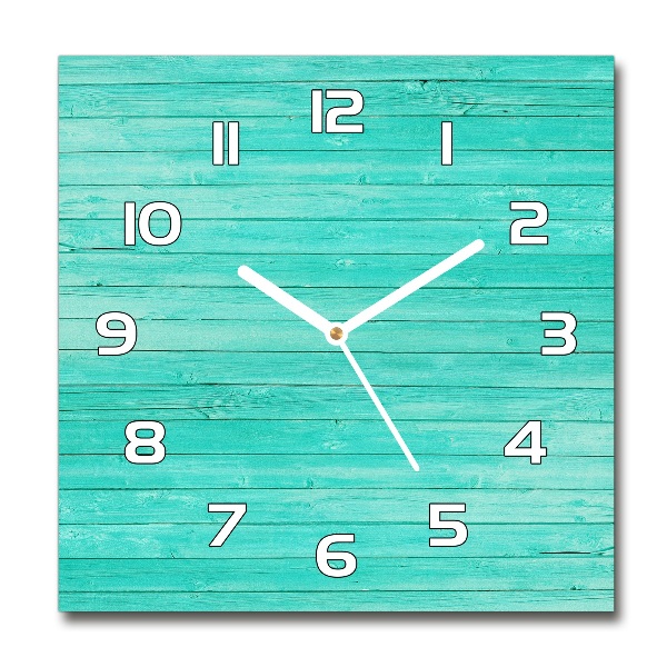 Square glass clock Green boards