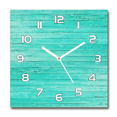 Square glass clock Green boards