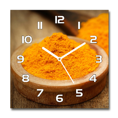 Square wall clock Turmeric seasoning