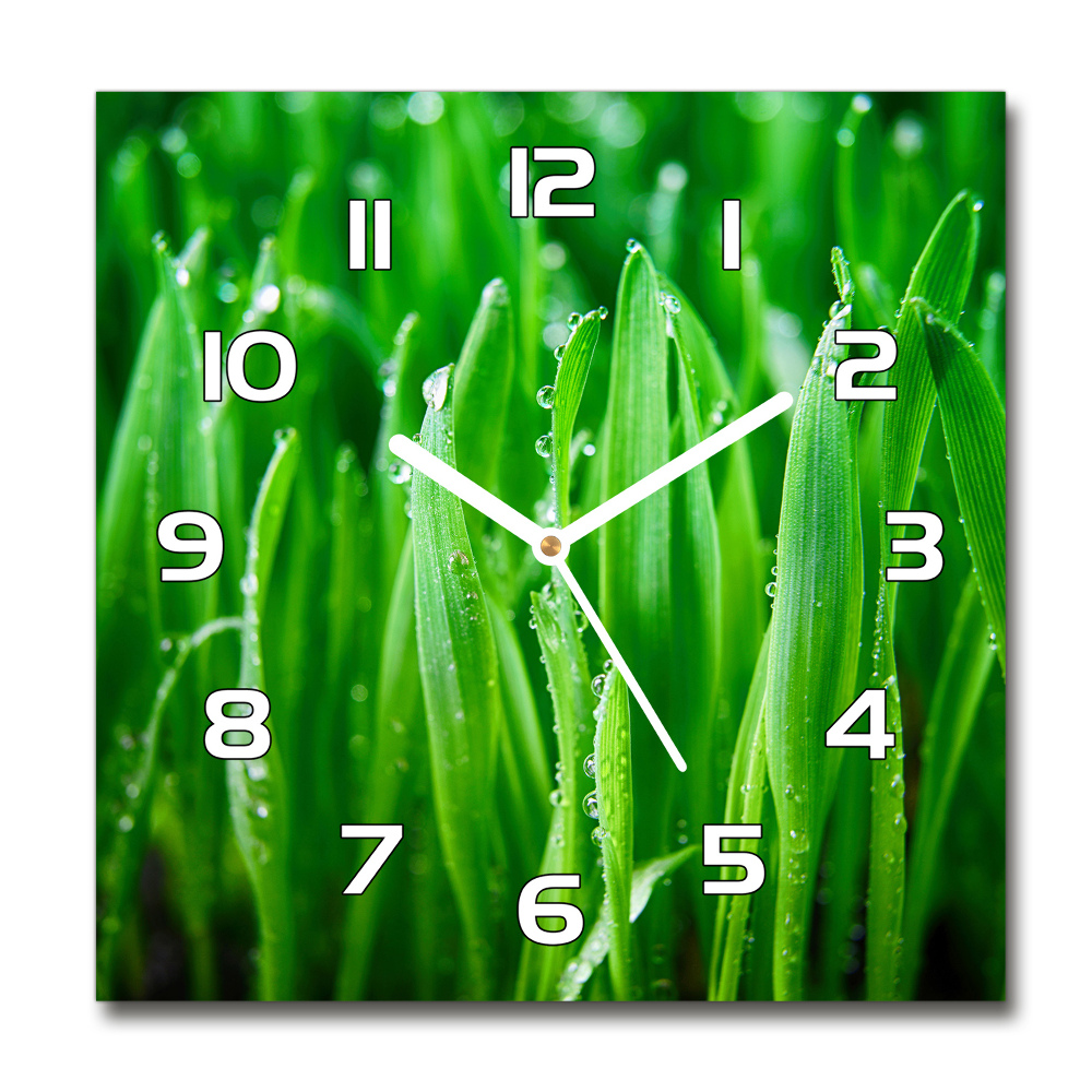 Square wall clock Grass