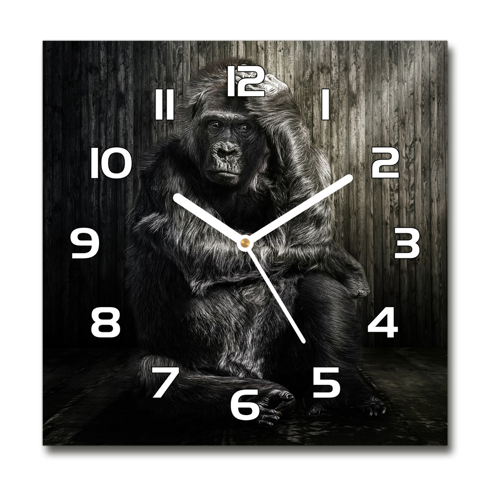 Square wall clock Gorilla