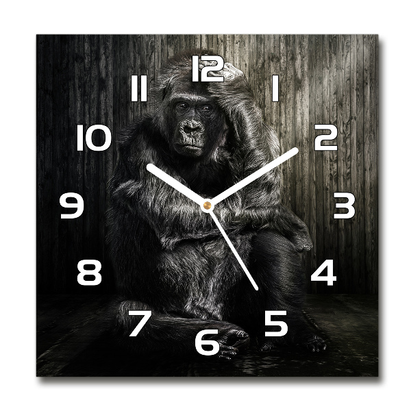 Square wall clock Gorilla