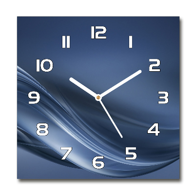 Square wall clock Gray wave