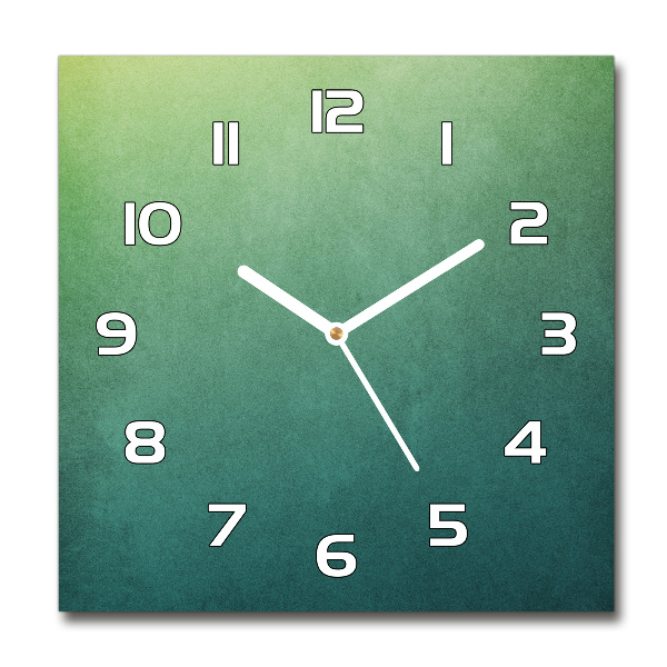 Square glass clock Sea gradient