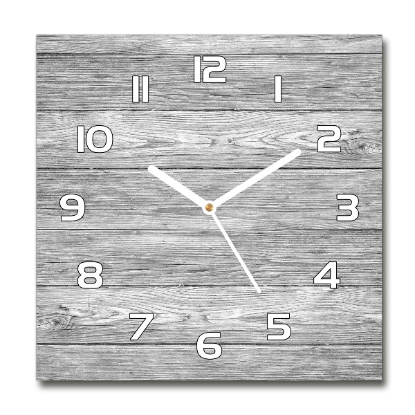 Square wall clock Wooden background