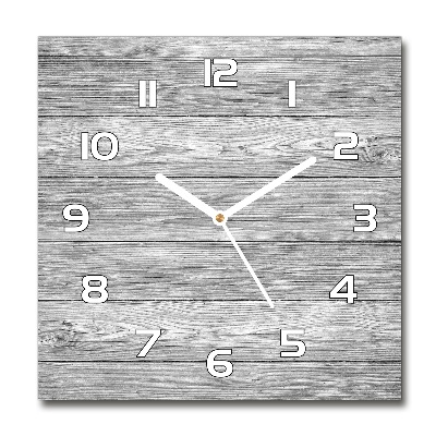 Square wall clock Wooden background