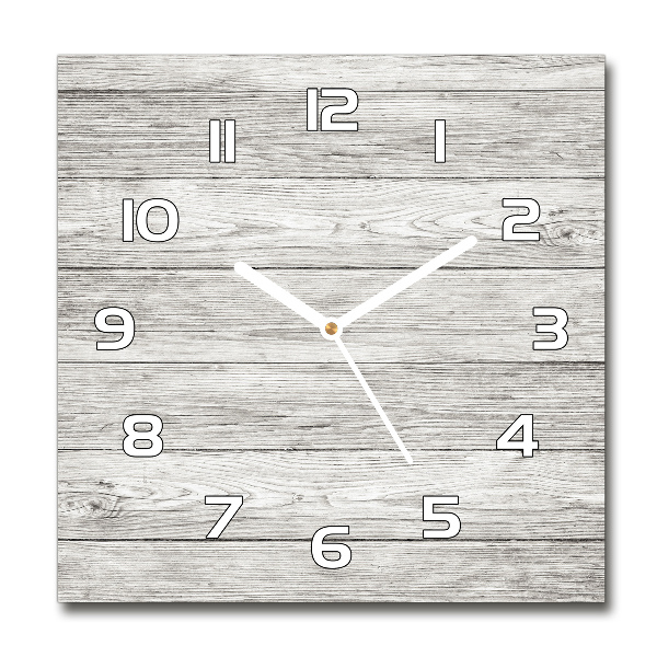 Square wall clock Wooden background